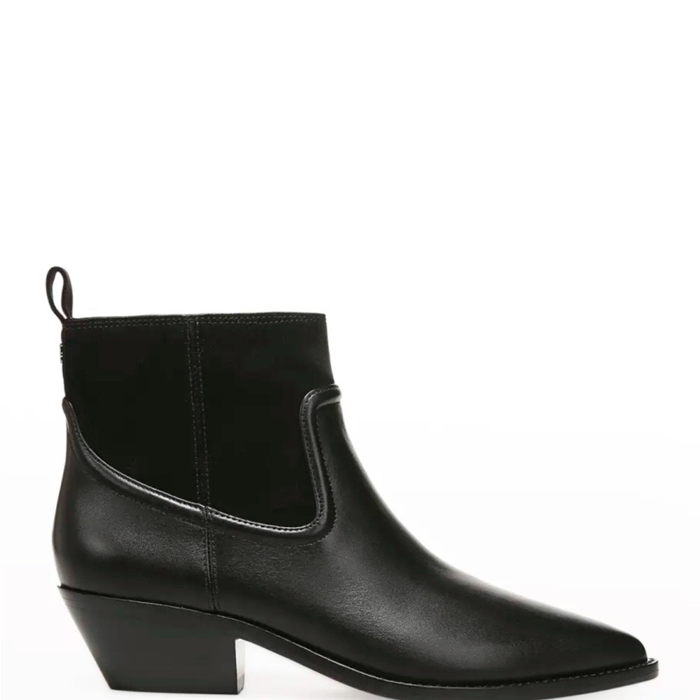 Veronica Beard Black Leather Ankle Boots